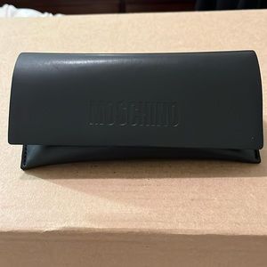 Authentic Moschino sunglasses with red small crystals outlining the frame